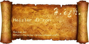 Heizler Áron névjegykártya